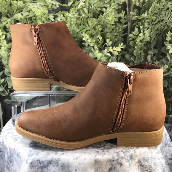 American Eagle by Payless Zuri Star Cognac Zip Booties Girls 3M🌟NWT&NIB🌟 - Picture 5 of 11